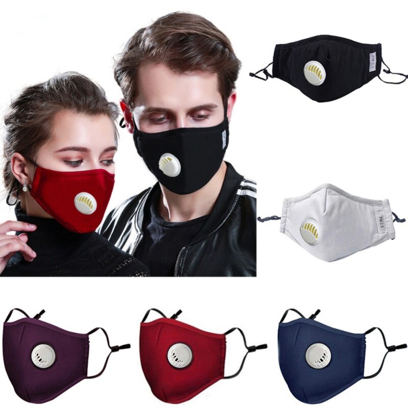 Anti Dust Mask With 2 Filters Easy Breathe Reusable Washable Face Mask