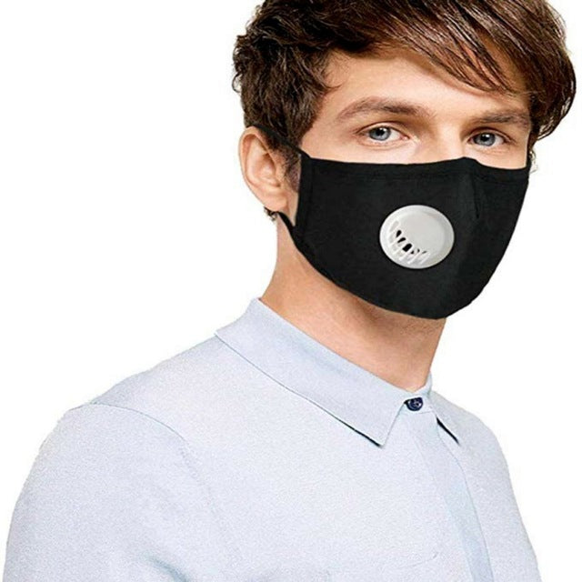 Anti Dust Mask With 2 Filters Easy Breathe Reusable Washable Face Mask