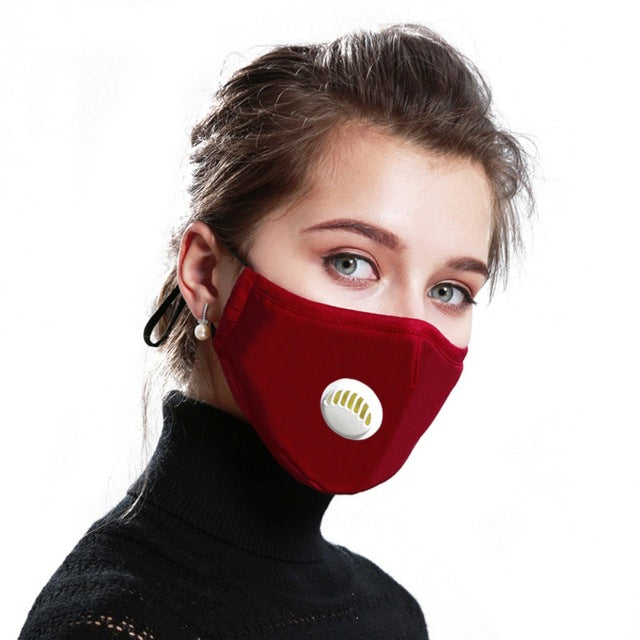 Anti Dust Mask With 2 Filters Easy Breathe Reusable Washable Face Mask