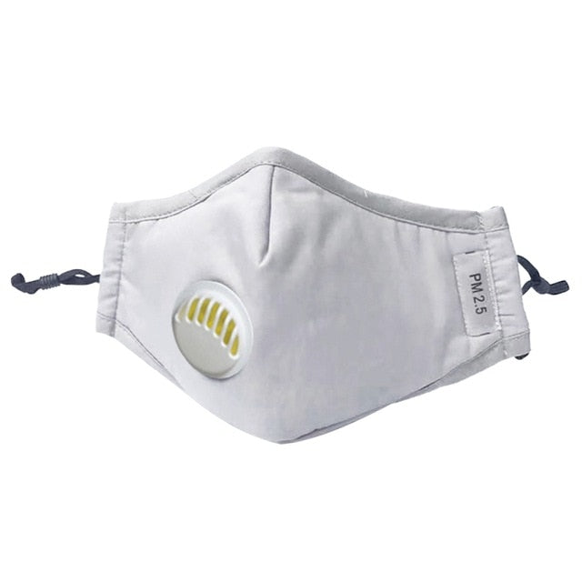 Anti Dust Mask With 2 Filters Easy Breathe Reusable Washable Face Mask